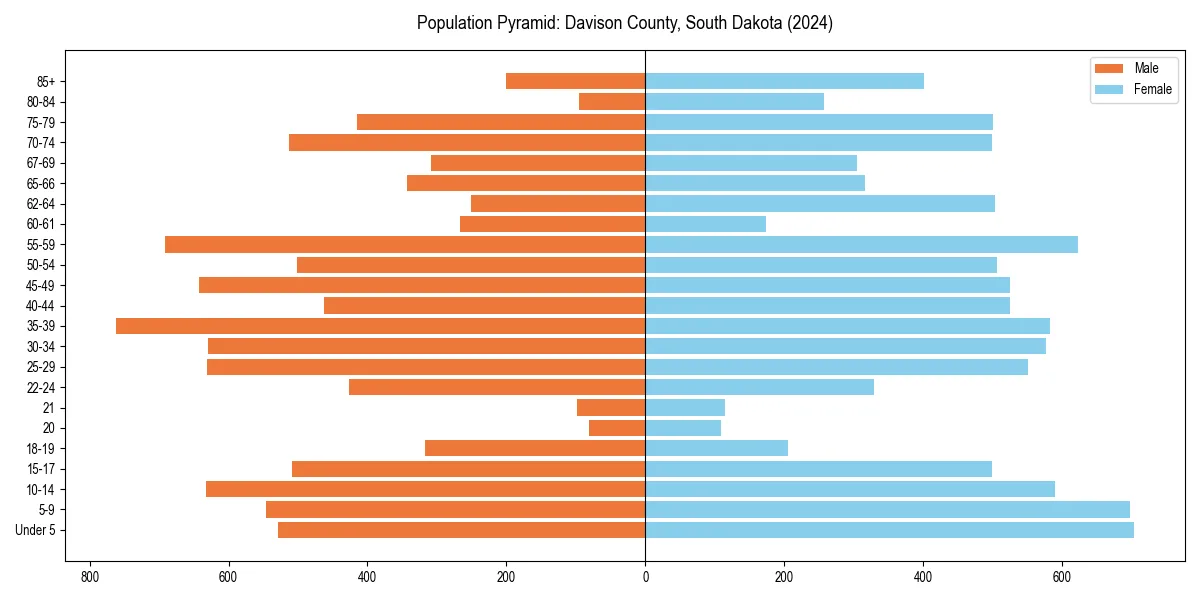 Population pyramid for 