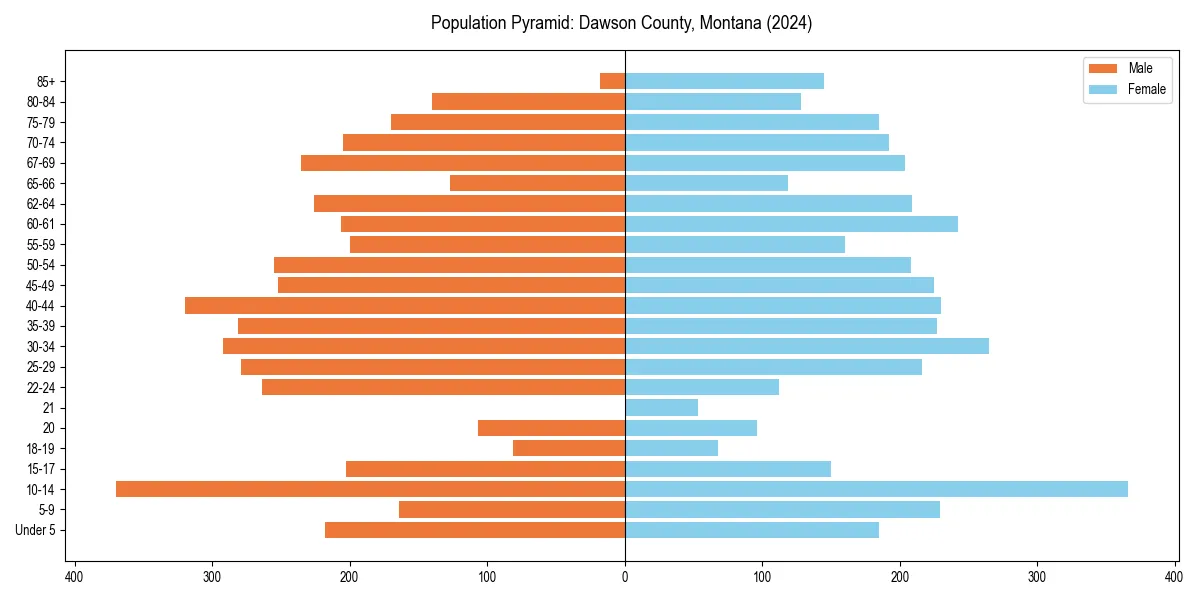 Population pyramid for 