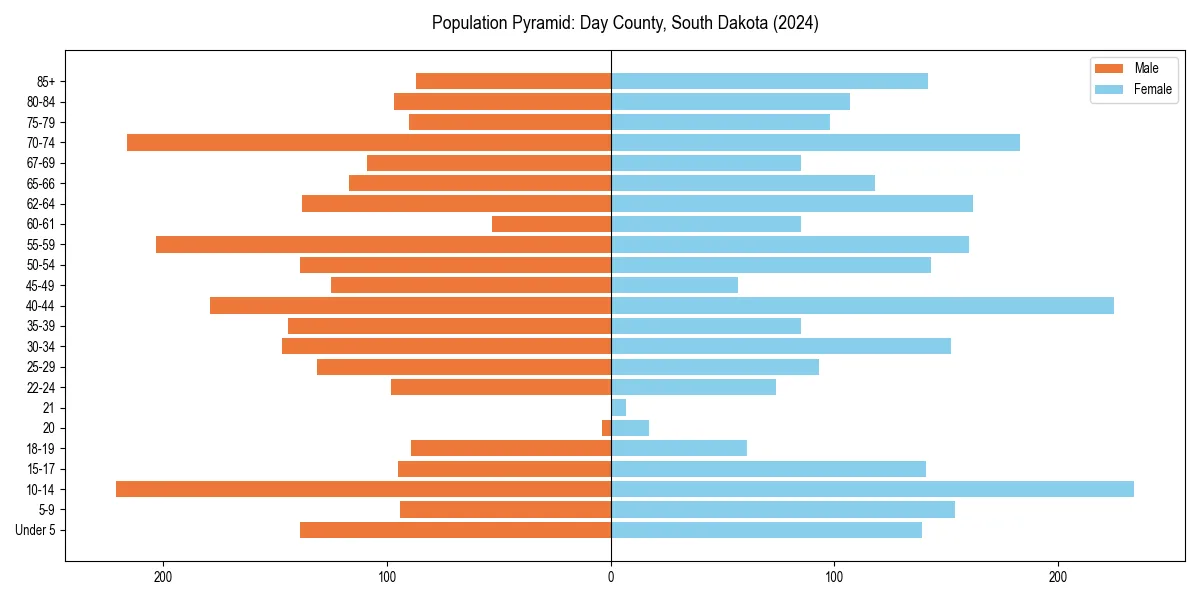 Population pyramid for 
