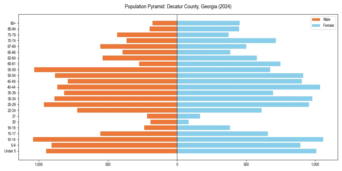 Population pyramid for 