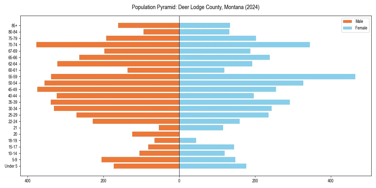 Population pyramid for 