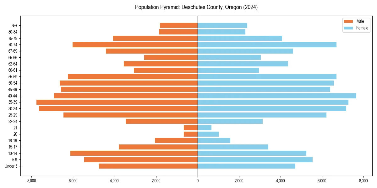 Population pyramid for 