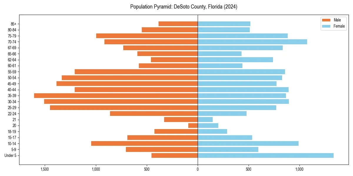 Population pyramid for 