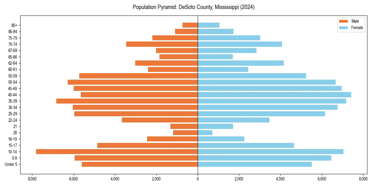 Population pyramid for 