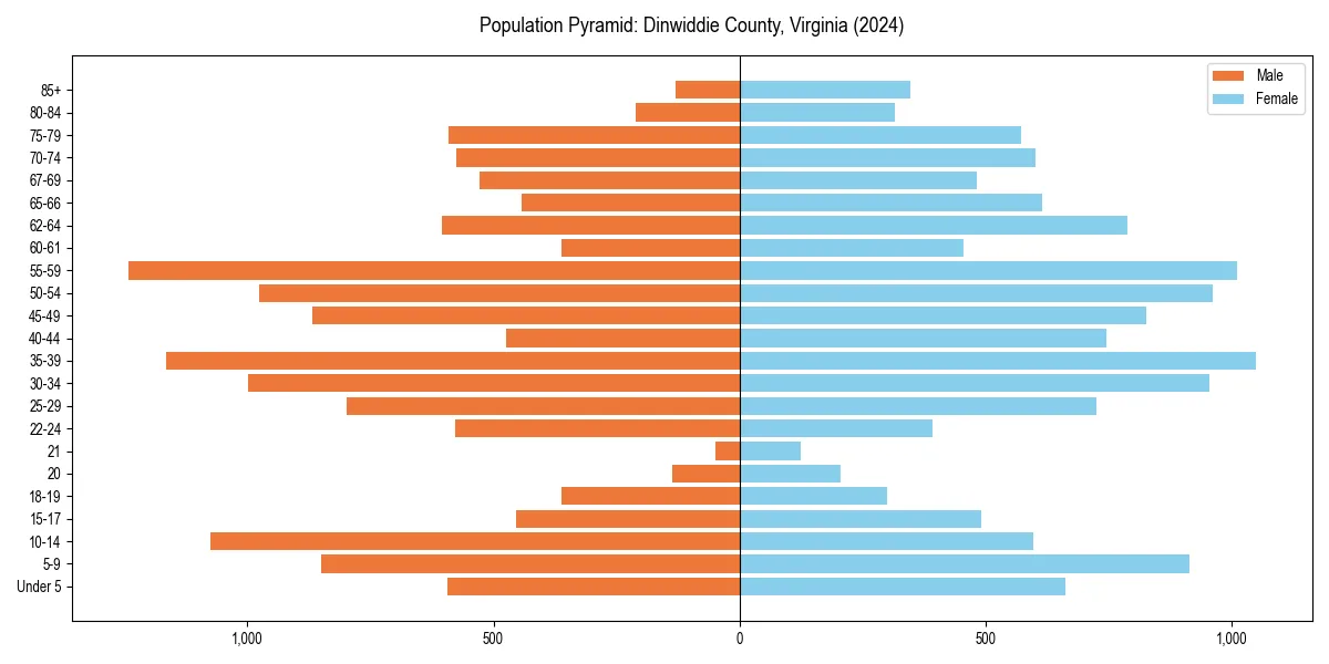 Population pyramid for 