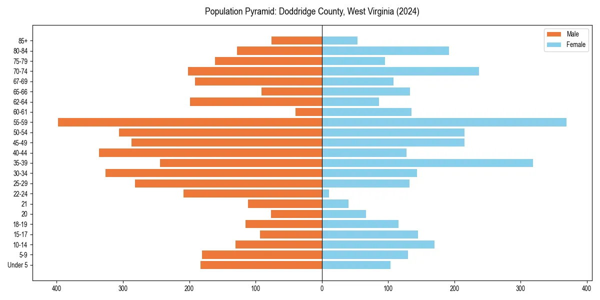 Population pyramid for 