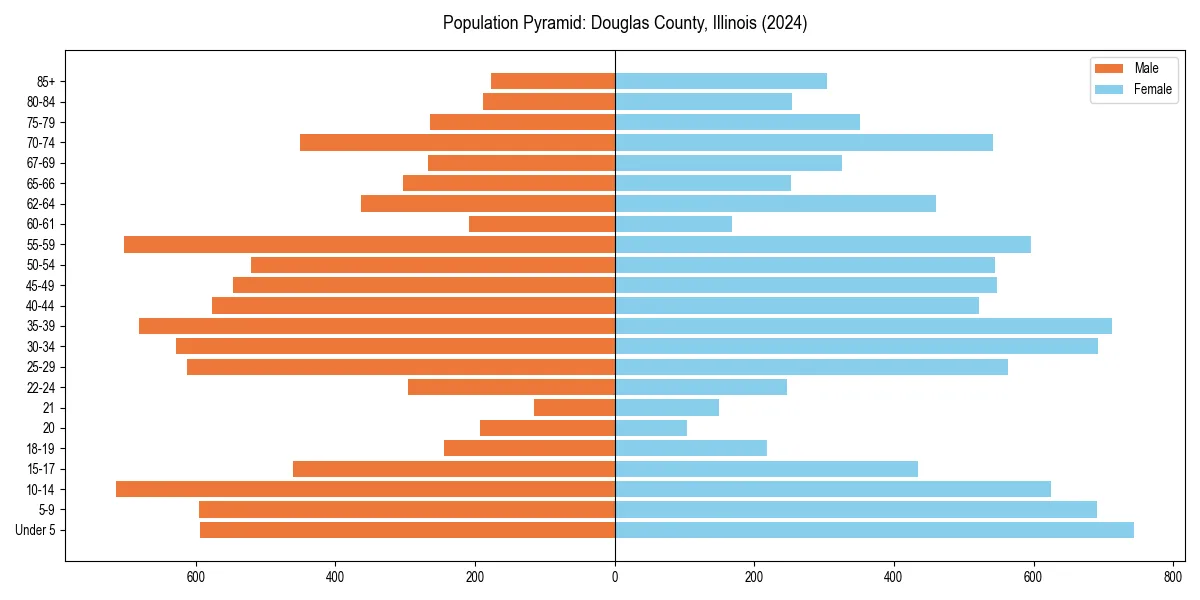Population pyramid for 