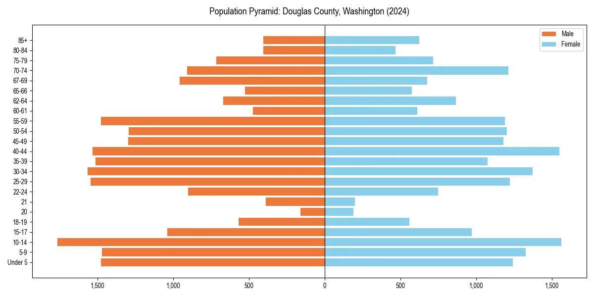 Population pyramid for 