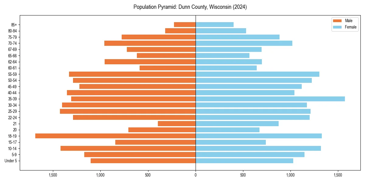 Population pyramid for 