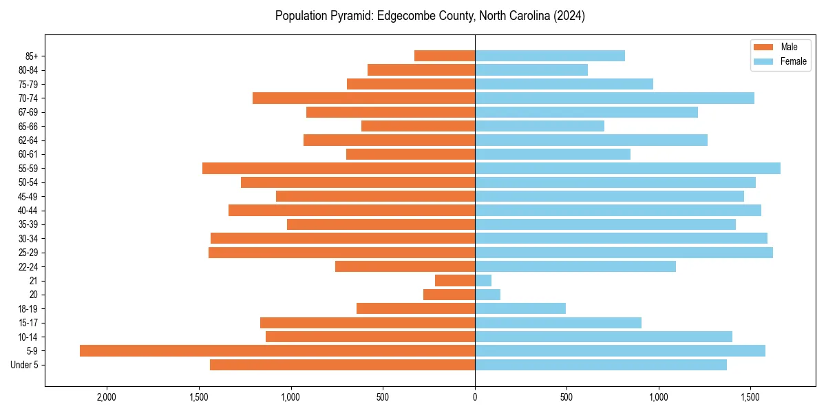 Population pyramid for 