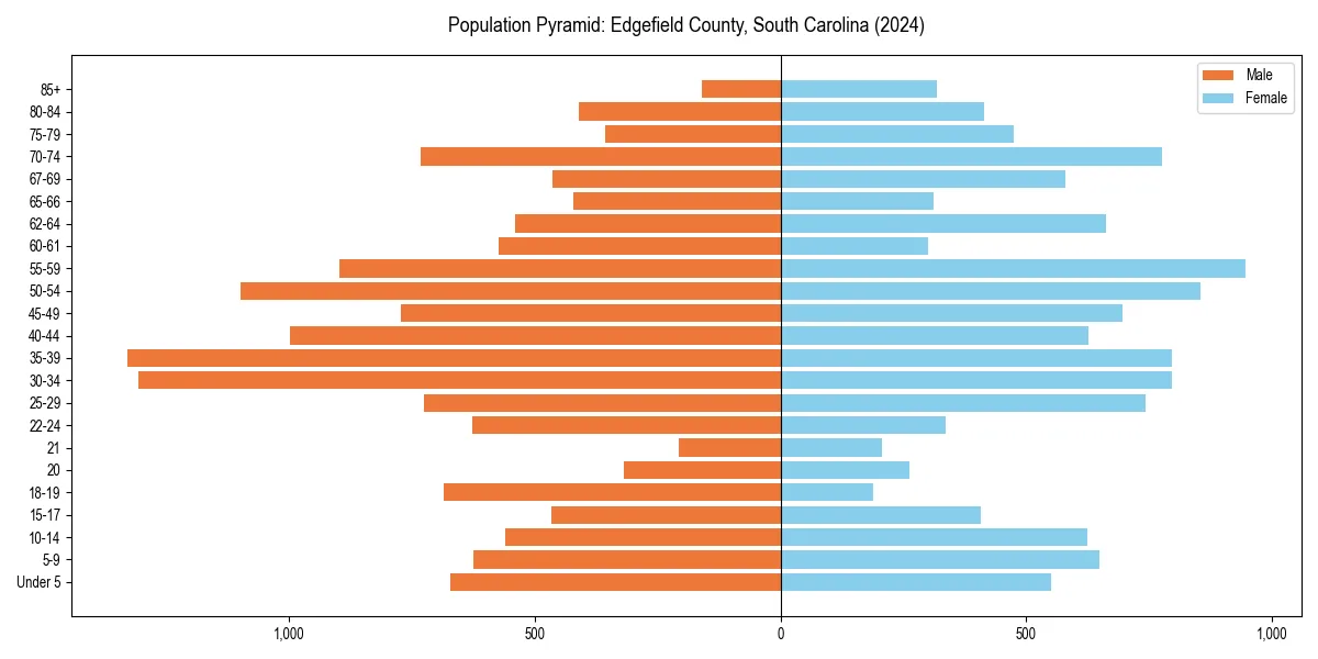 Population pyramid for 