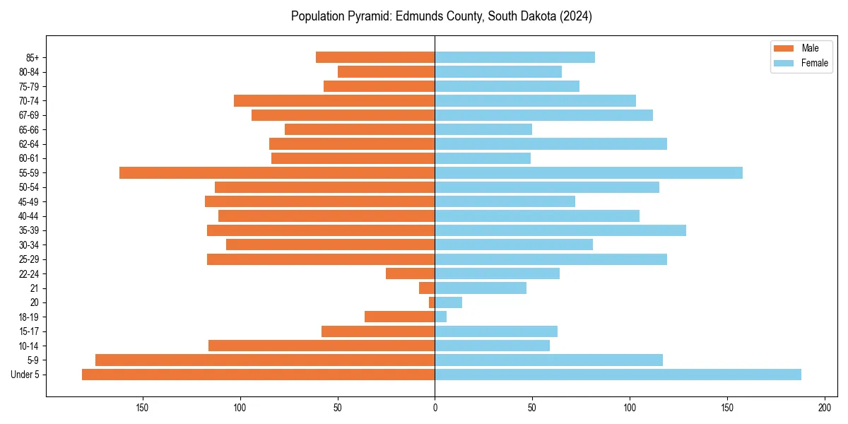 Population pyramid for 