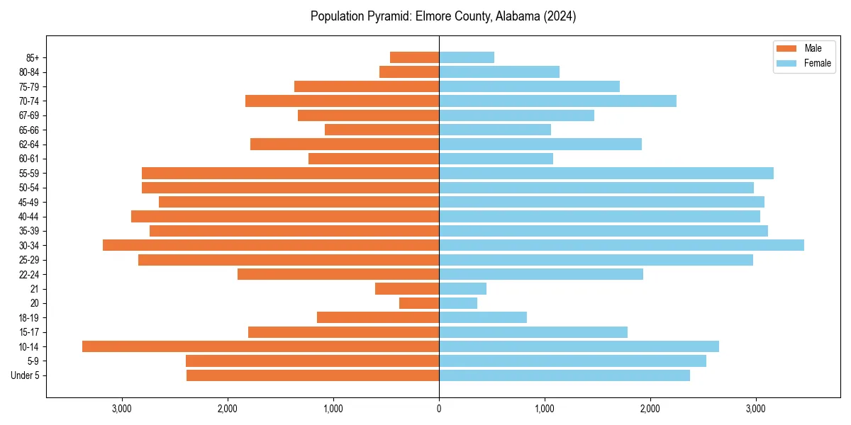 Population pyramid for 