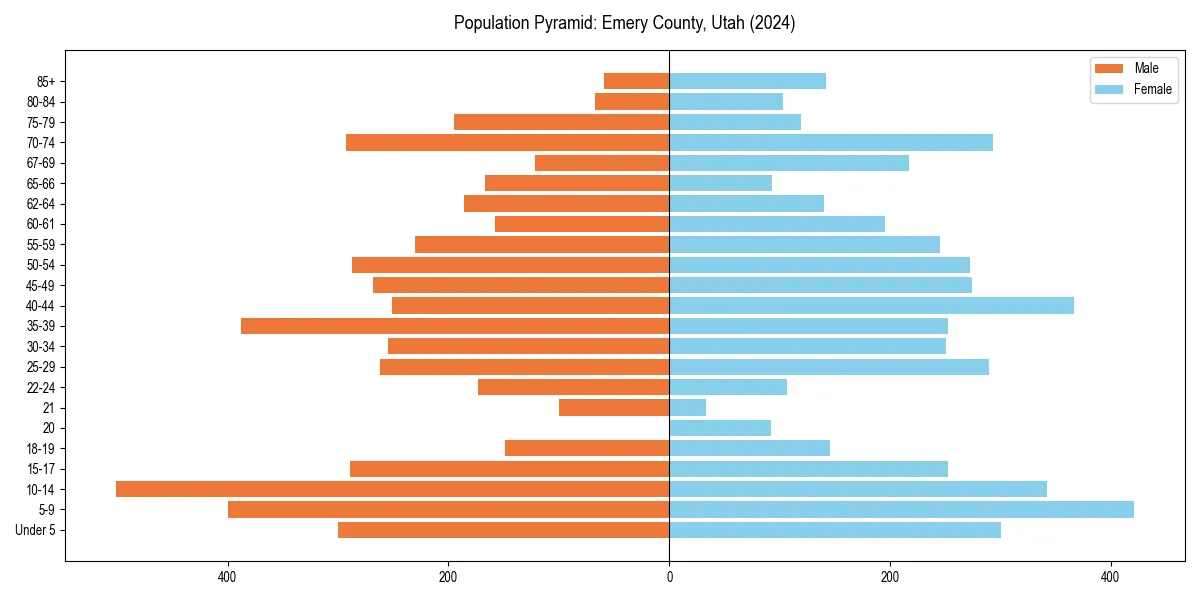 Population pyramid for 