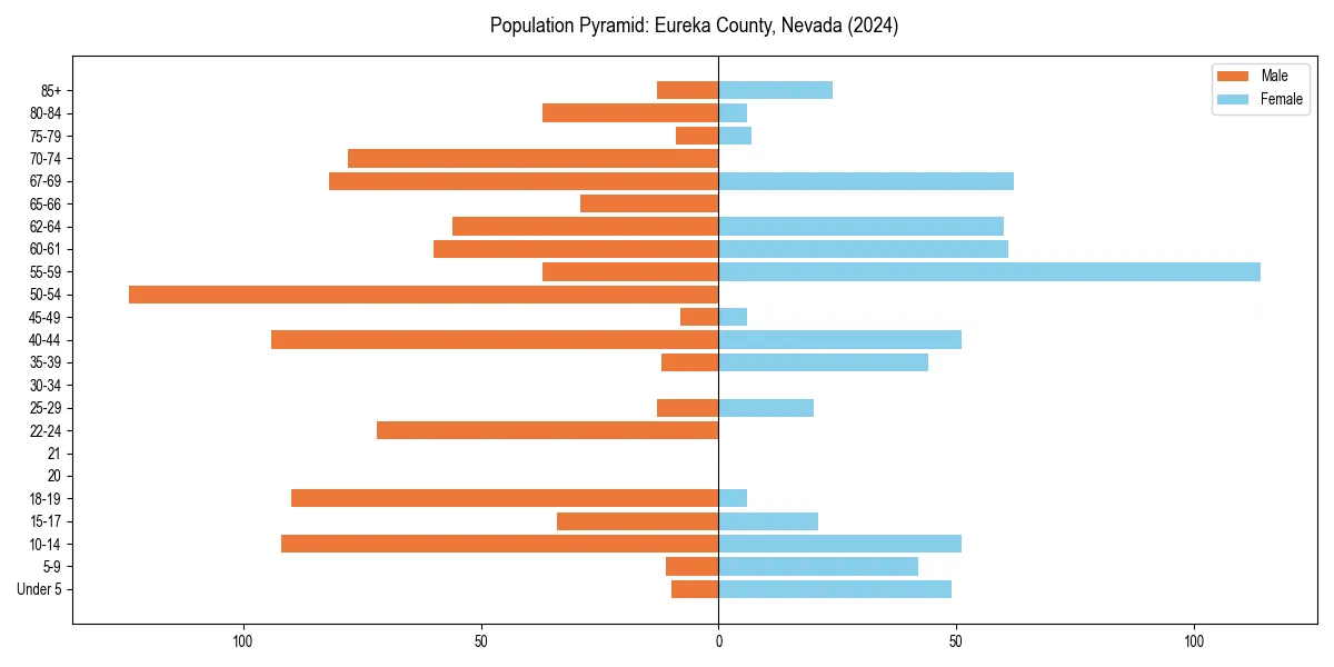 Population pyramid for 
