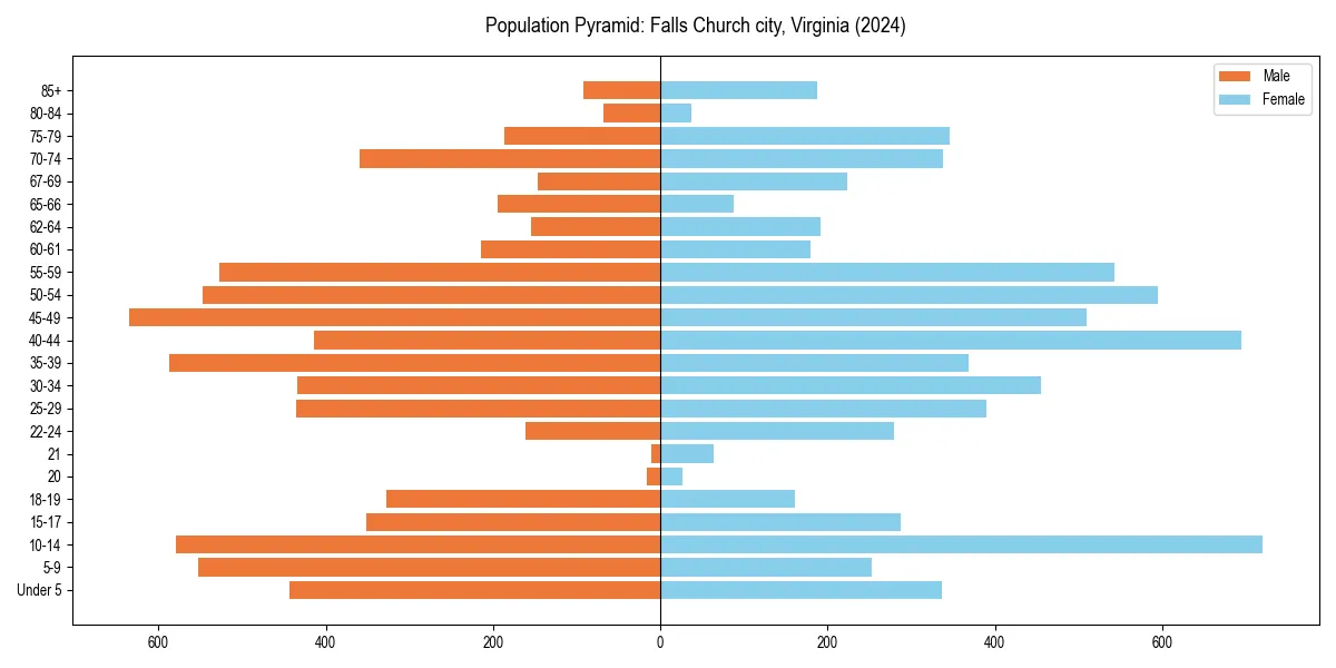 Population pyramid for 