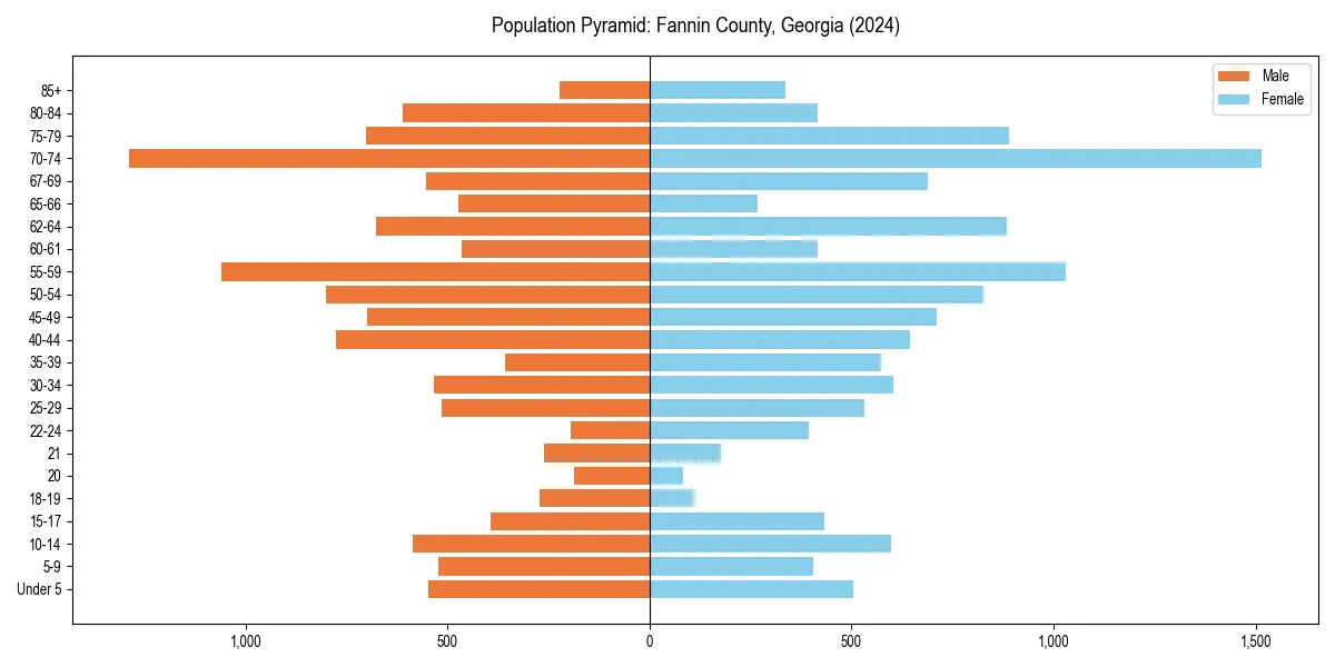 Population pyramid for 