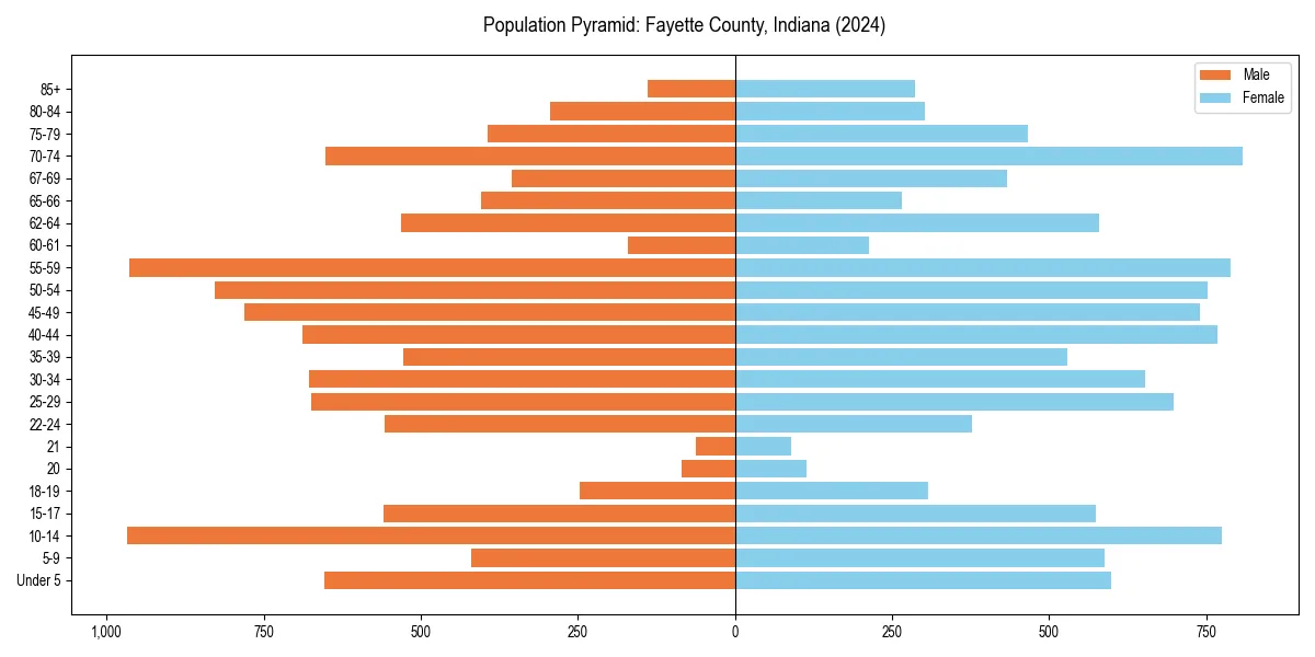 Population pyramid for 