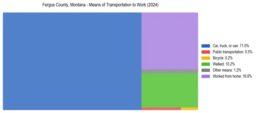 Commute modes in Fergus County, Montana