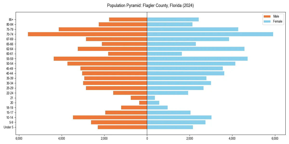 Population pyramid for 