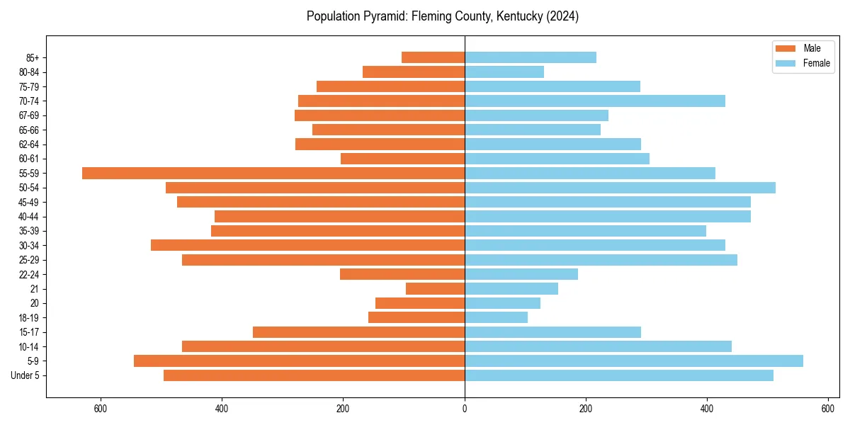 Population pyramid for 