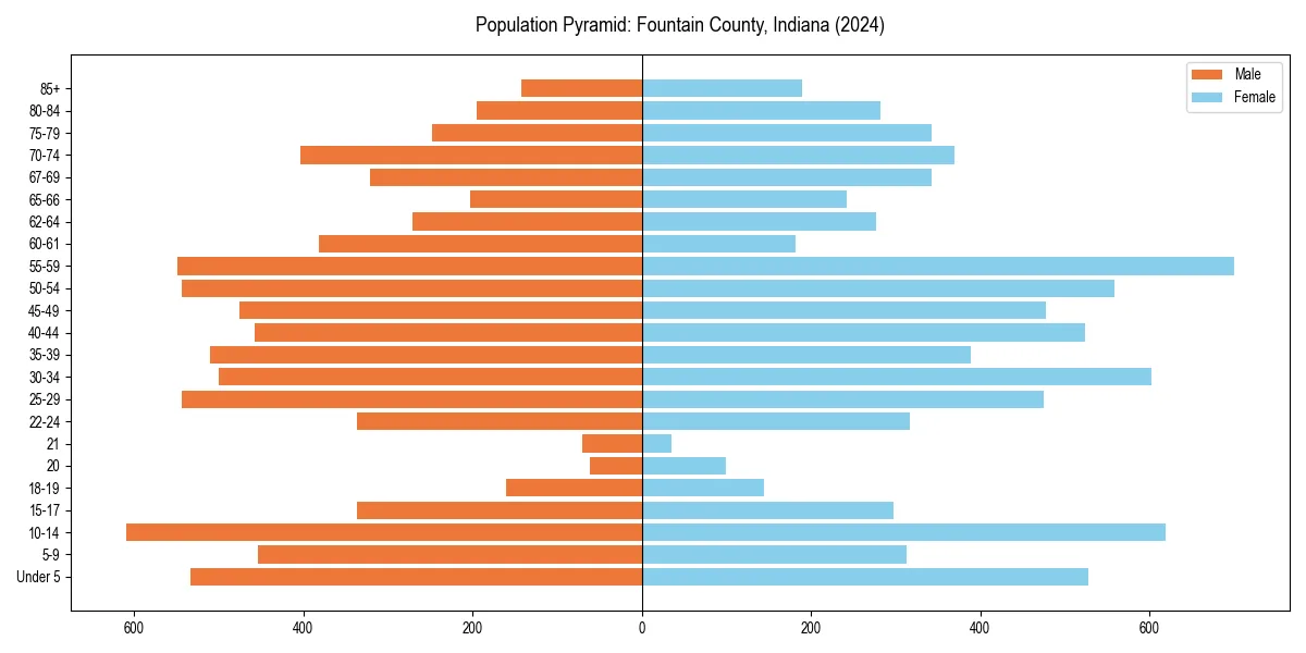 Population pyramid for 
