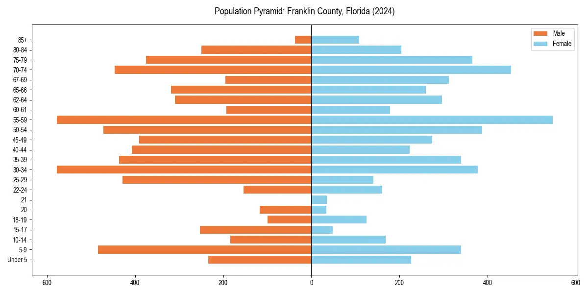 Population pyramid for 