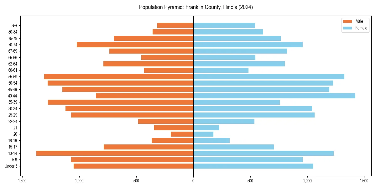 Population pyramid for 