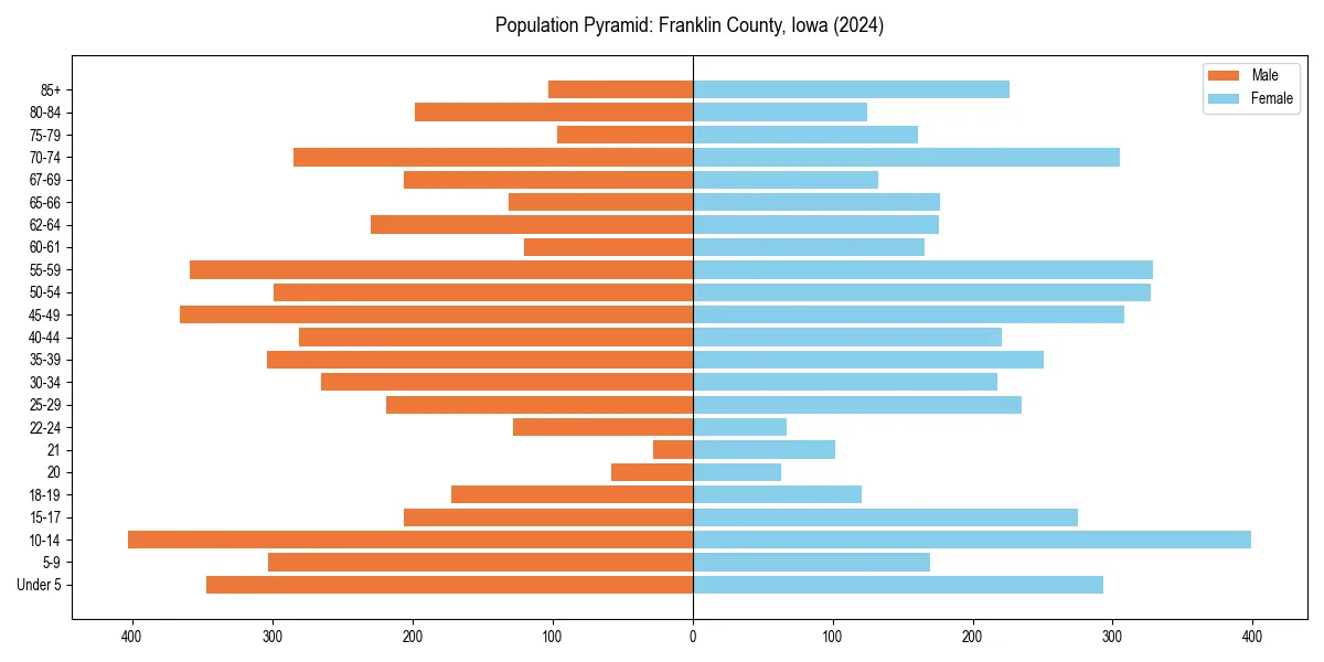 Population pyramid for 