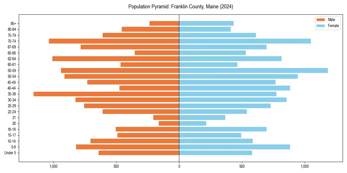 Population pyramid for 