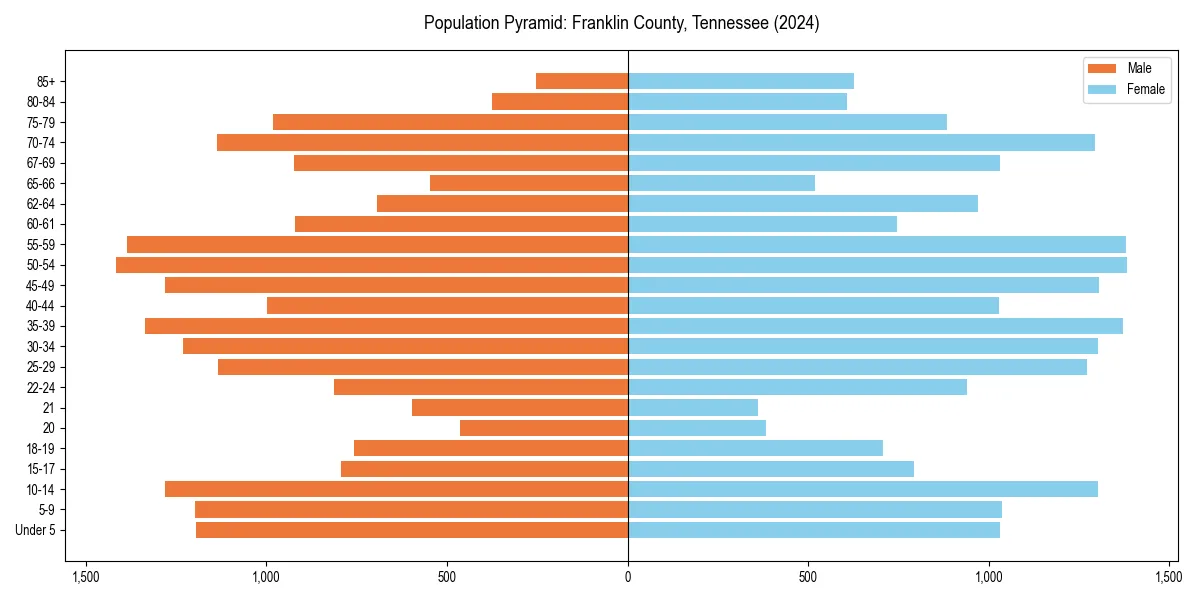 Population pyramid for 