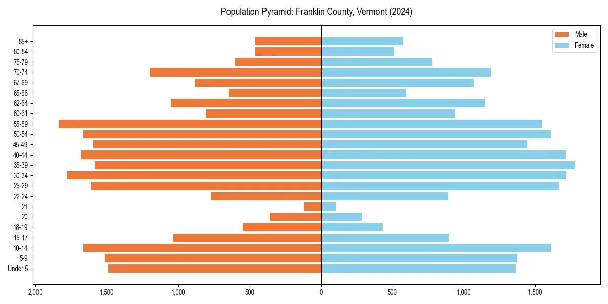 Population pyramid for 