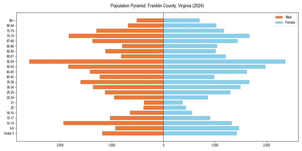 Population pyramid for 