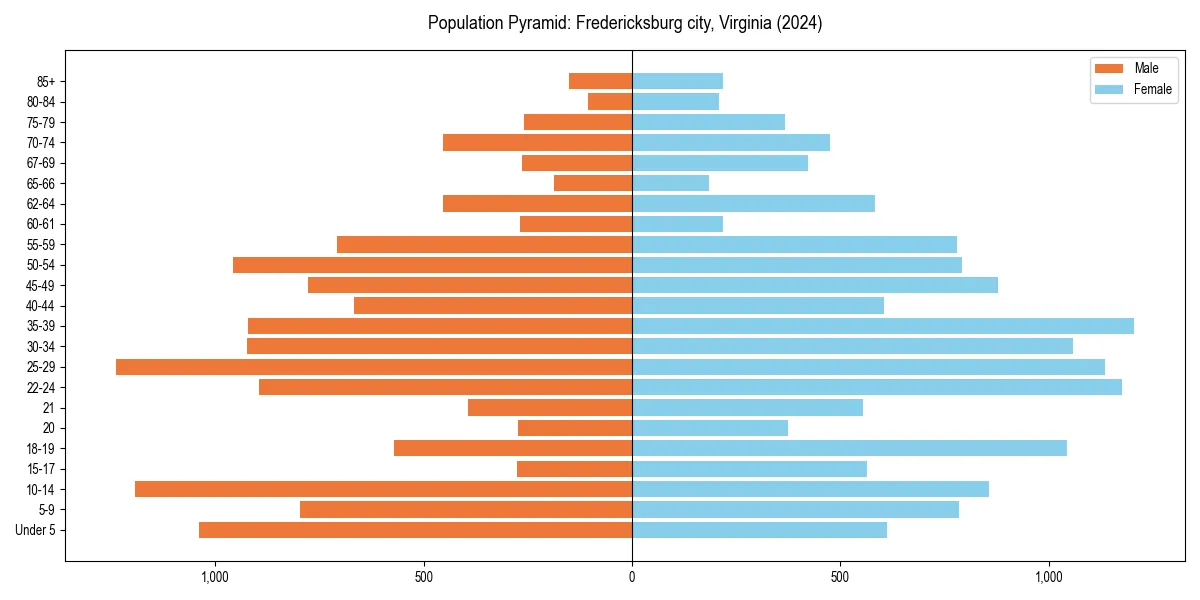 Population pyramid for 