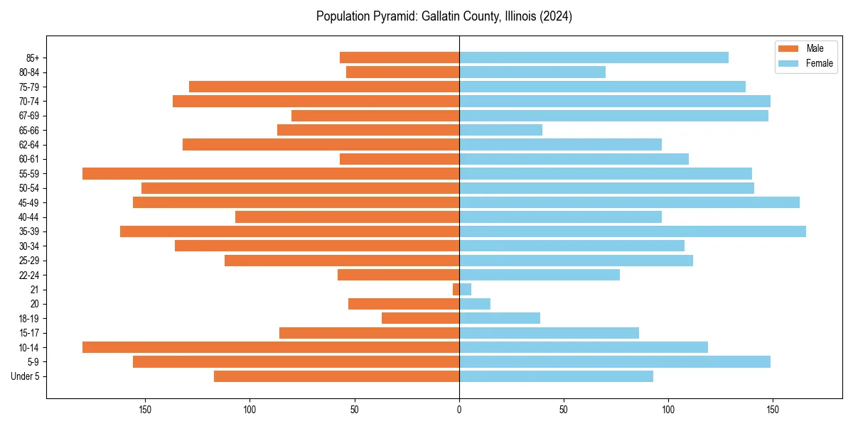 Population pyramid for 