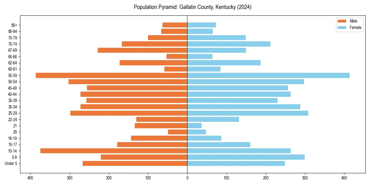 Population pyramid for 
