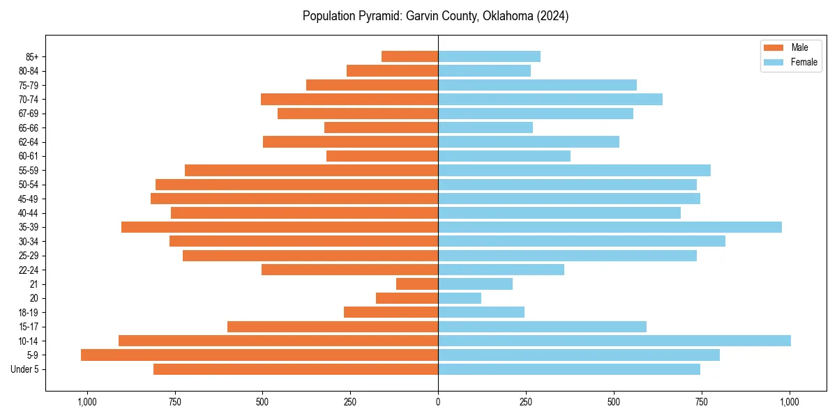 Population pyramid for 