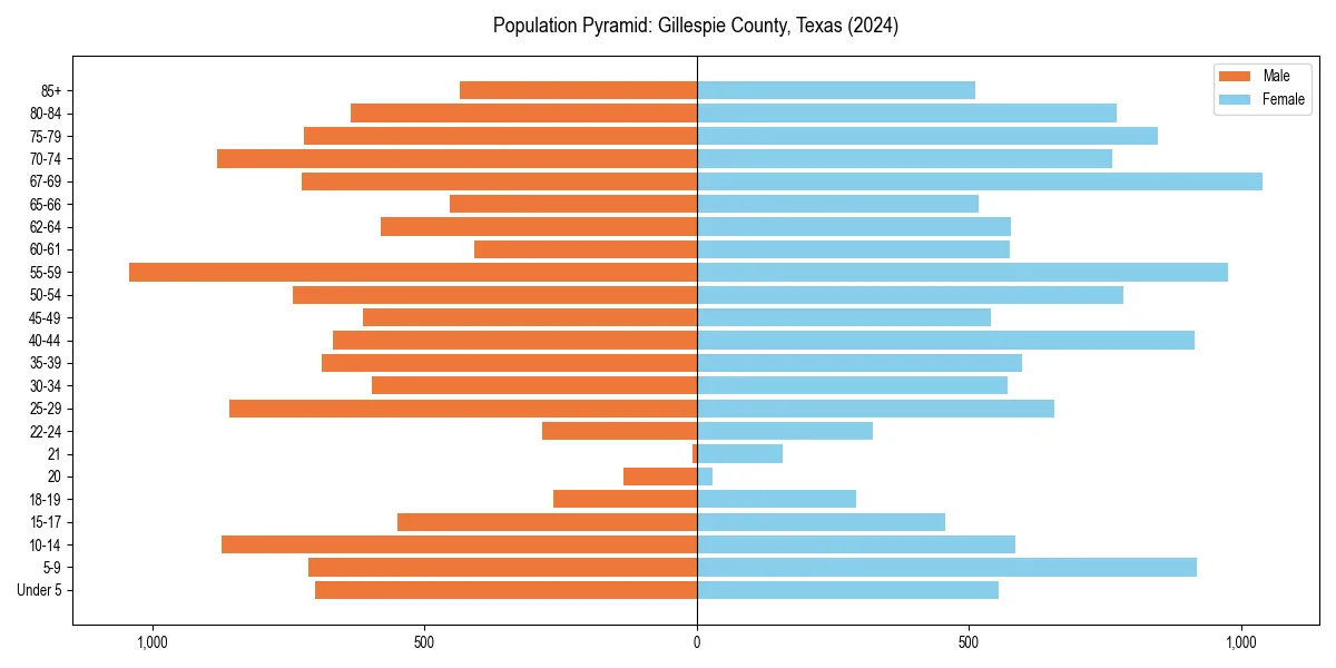 Population pyramid for 