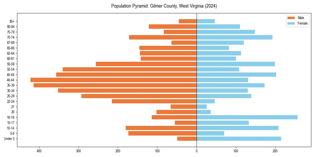 Population pyramid for 