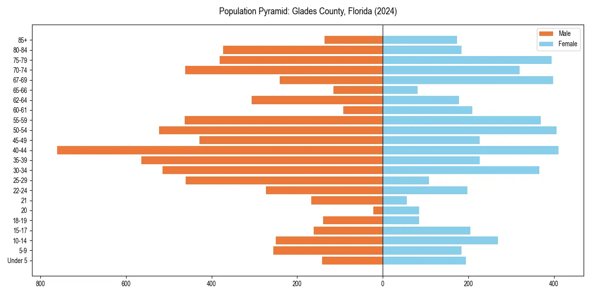 Population pyramid for 