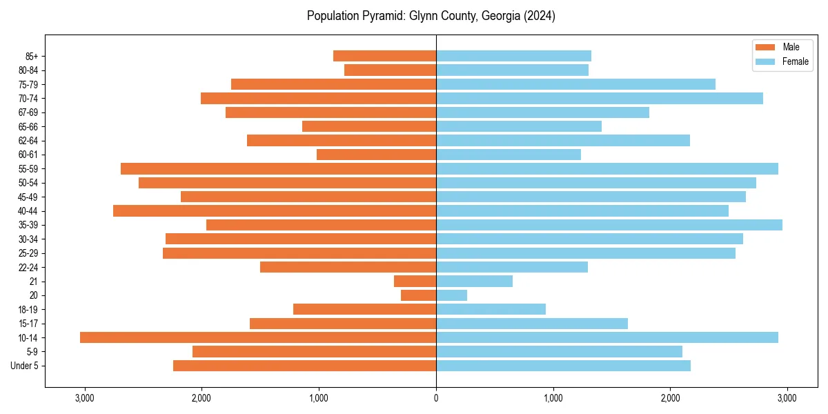 Population pyramid for 