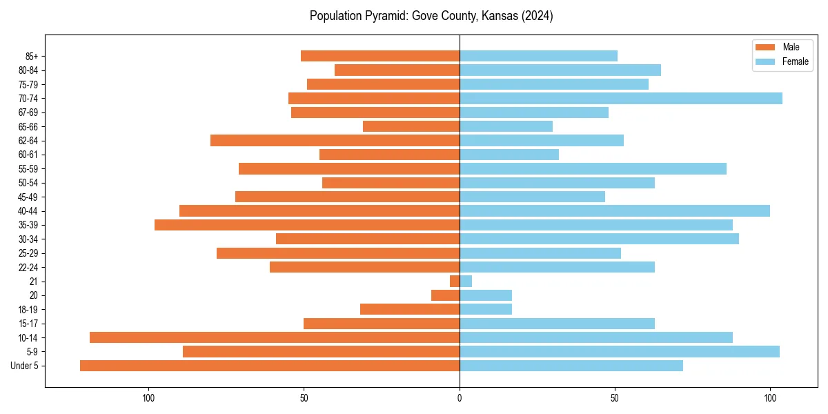 Population pyramid for 