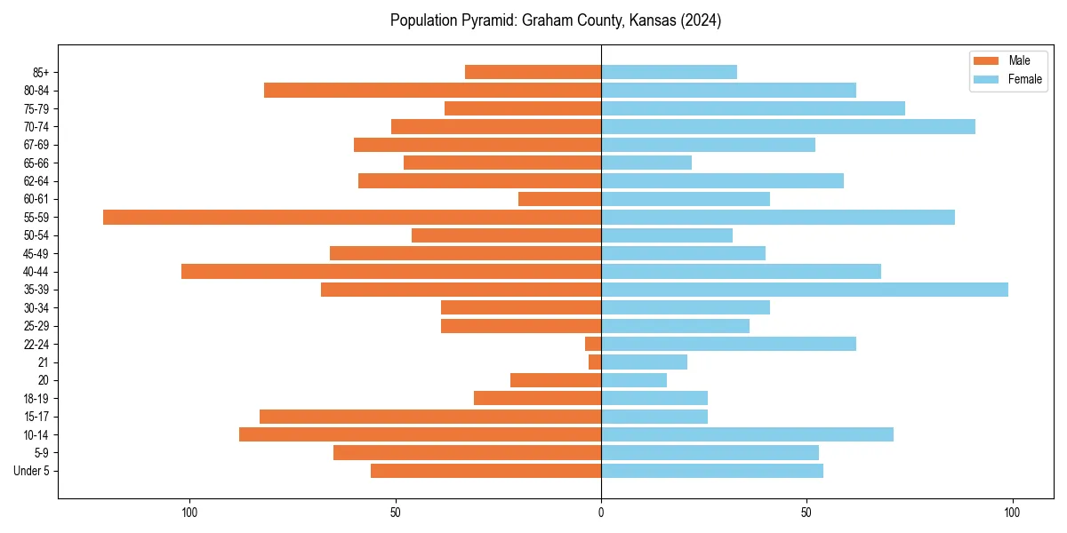 Population pyramid for 