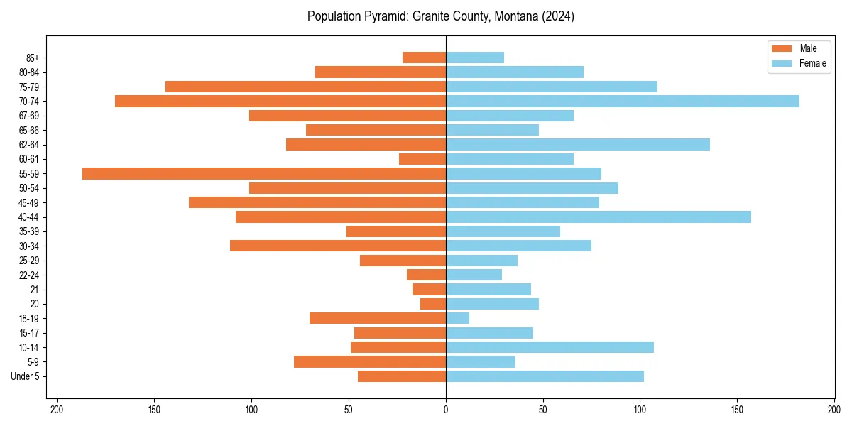 Population pyramid for 