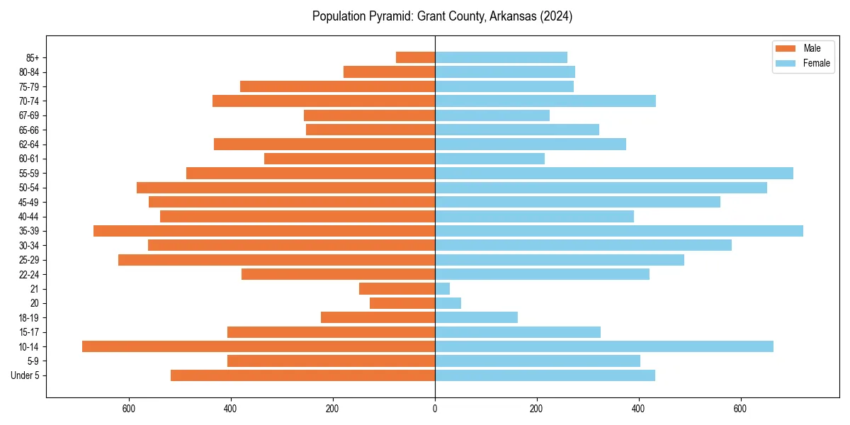Population pyramid for 