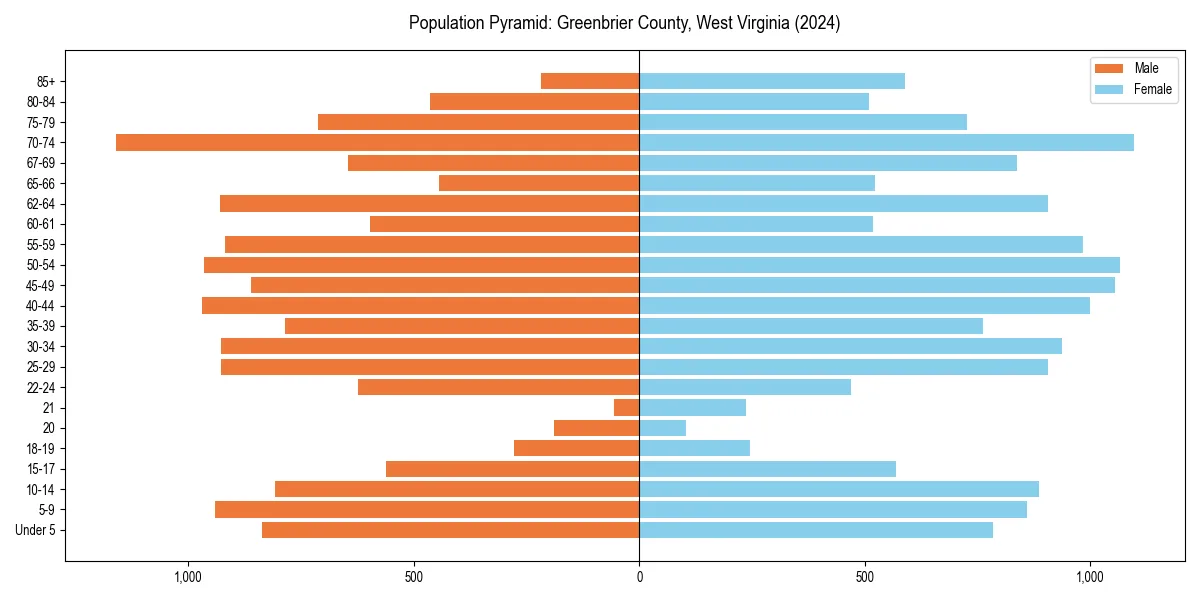 Population pyramid for 