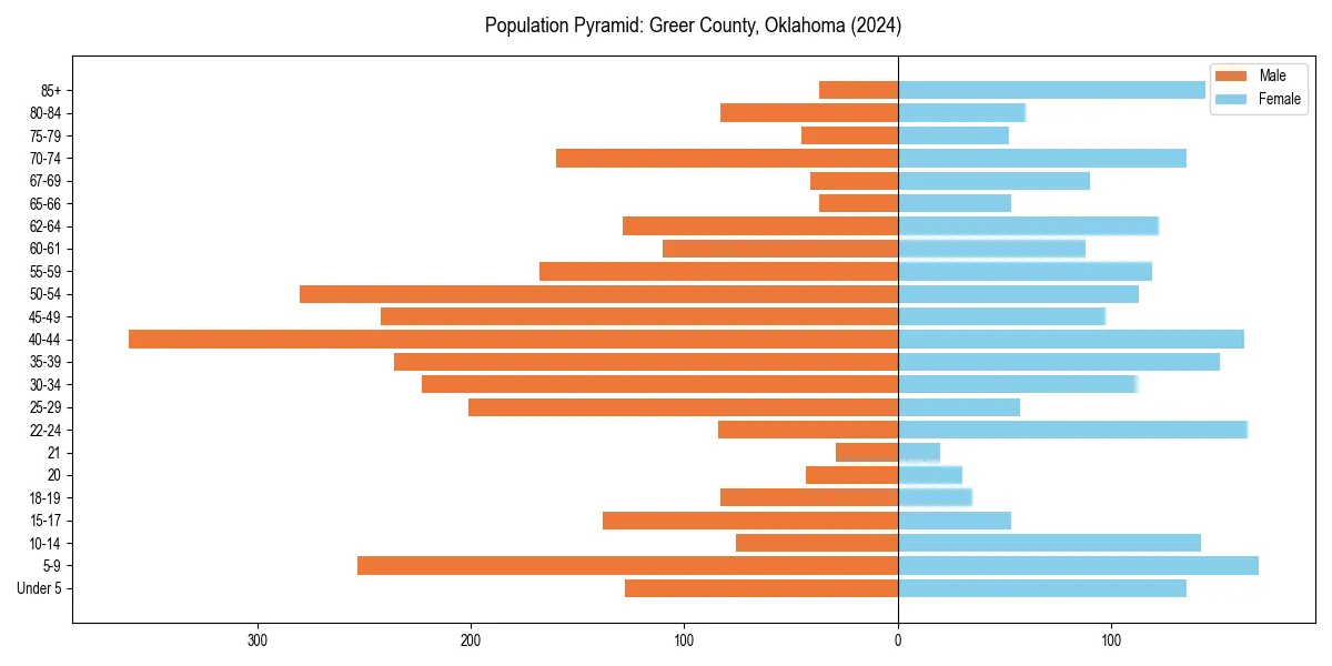 Population pyramid for 