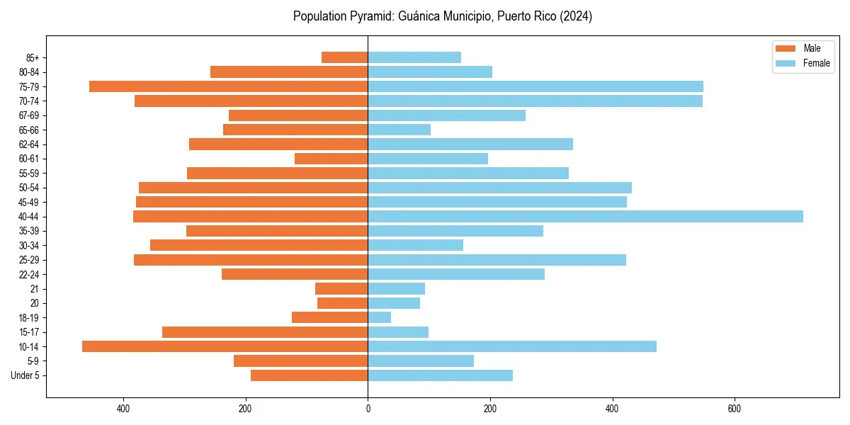 Population pyramid for 