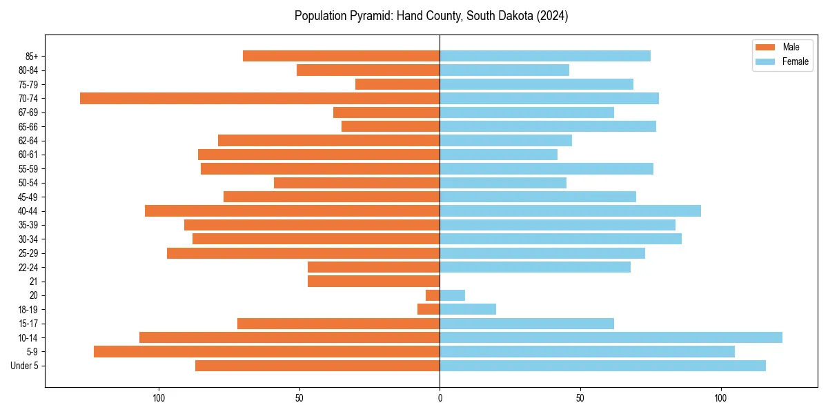 Population pyramid for 