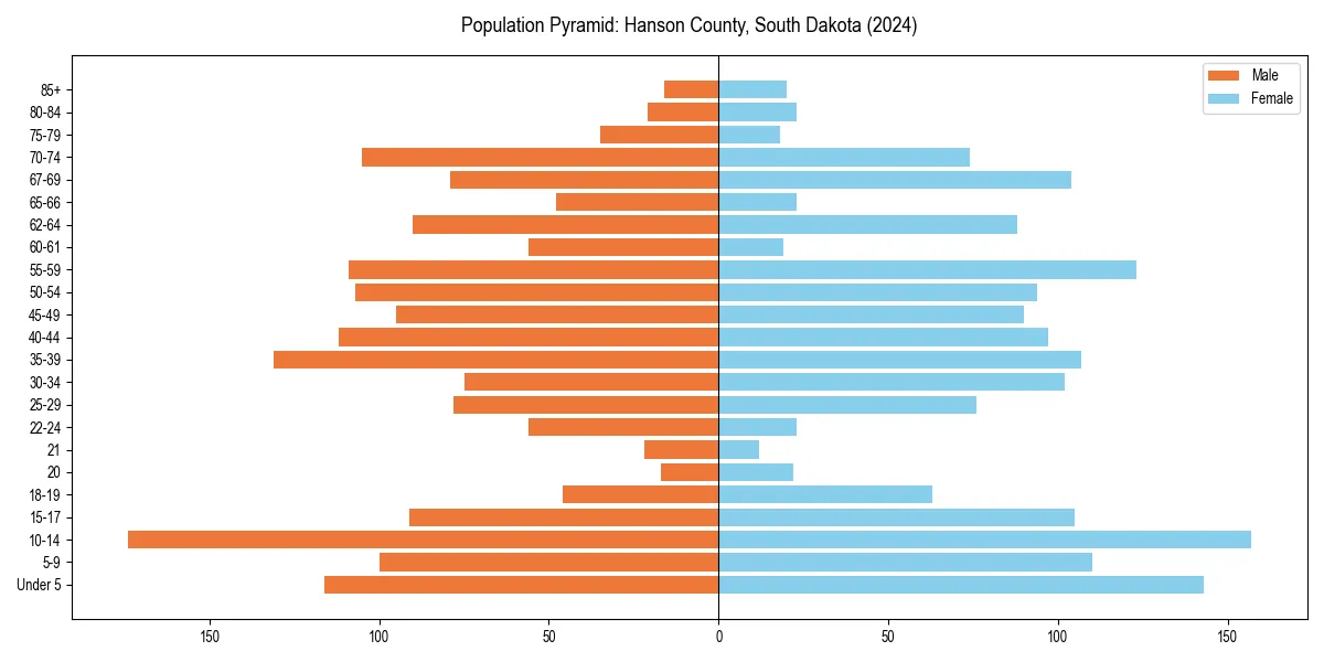 Population pyramid for 